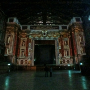 Video mapping film on stage at the Teatro Farnese