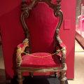 Walnut and velvet armchair (1865), Girolamo Magnani, Parma