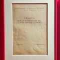 Frontespizio delle tavole del progetto di ricostruzione del Teatro Farnese proposto nel 1951