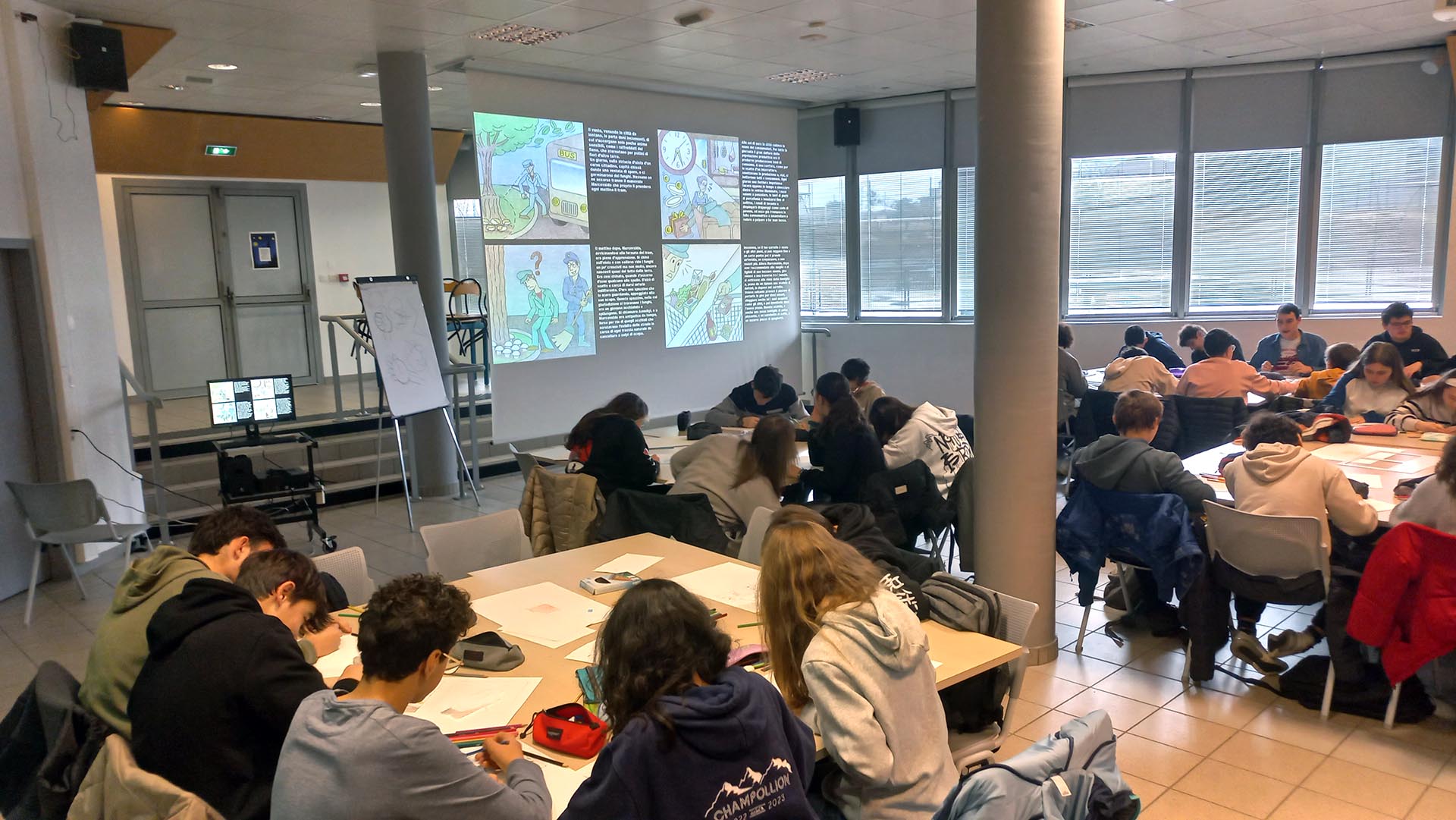 Workshop Marcovaldo di Italo Calvino presso il College les Maristes - Bourg de Péage