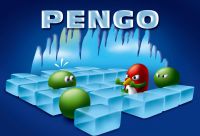 Illustrazione digiatle videogioco Pengo
