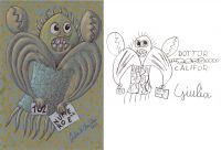 Doctor Califor, ballpoint pen drawing - 1-2-3 Monster! Sketch of Oscar Salerni - Monster project
