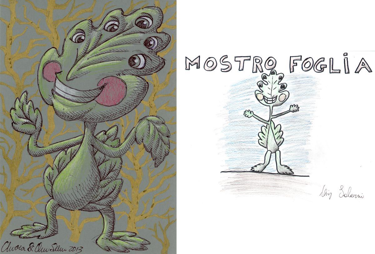 Mostro foglia - 1-2-3 Mostro! di Oscar Salerni - Monster project