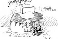 Disegno a china borsetta Splatter Maison Collection di Coccinelle - Art. 69 Ciack Bag