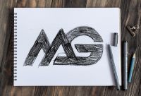 Quinto bozzetto manuale logo MAG