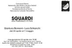 Retro cartolina rassegna Sguardi non perdiamoci di vista con Gianluca Bronzoni e Luca Schianchi