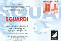 Retro cartolina rassegna SGUARDI non perdiamoci di vista con Alessandro Giordani e Luca Melegari