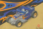Hot Wheels Bone Shaker drawing by Oscar Salerni