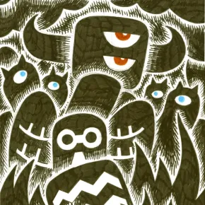 Bozzetto quadro Totem - Serie opere Spirit - Oscar Salerni