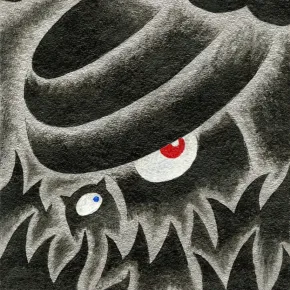 Tavola Fungo Oscuro - Serie opere Spirit - Oscar Salerni