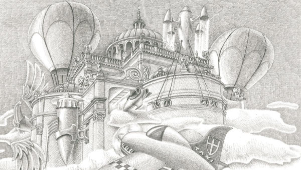Dream City inkdraw design by Oscar Salerni