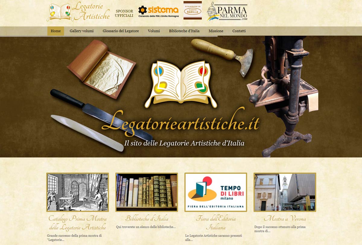 legatorieartistiche.it - il sito web delle legatorie artistiche italiane